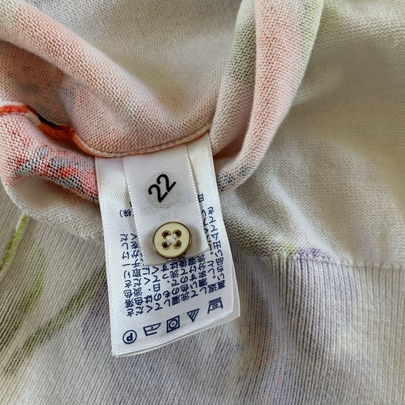 Lands’End Cardigan button up sweater with beautiful floral accents in size M - Picture 6 of 10